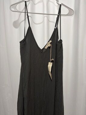 Love Stitch Gray Maxi Slip Dress